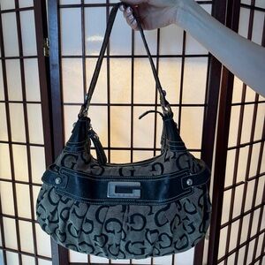 Guess Logo Hobo with Black Trim